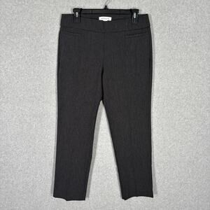 Liz Claiborne Pants Womens 8P Charcoal Lisa Pull‎ On Pixie Career Office Jegging